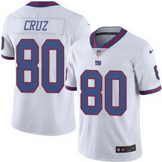Nike Giants #80 Victor Cruz White Mens Stitched NFL Limited Rush Jersey Nike Giants #80 Victor Cruz White Mens Stitched NFL Limited Rush Jersey