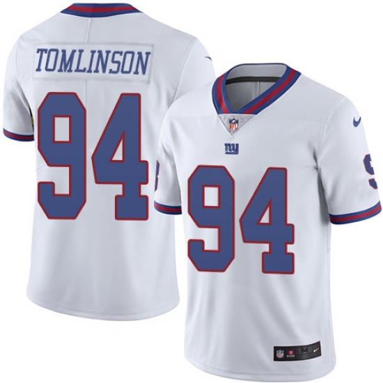Nike Giants #94 Dalvin Tomlinson White Mens Stitched NFL Limited Rush Jersey Nike Giants #94 Dalvin Tomlinson White Mens Stitched NFL Limited Rush Jersey