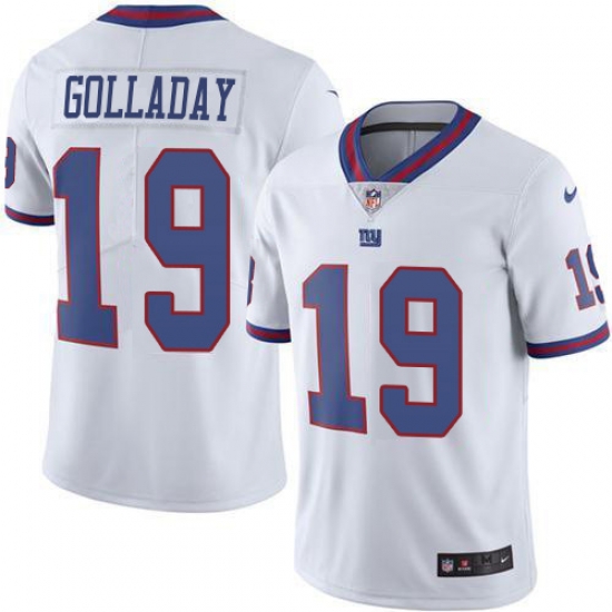 Nike New York Giants 19 Kenny Golladay White Men Stitched NFL Limited Rush Jersey Nike New York Giants 19 Kenny Golladay White Men Stitched NFL Limited Rush Jersey