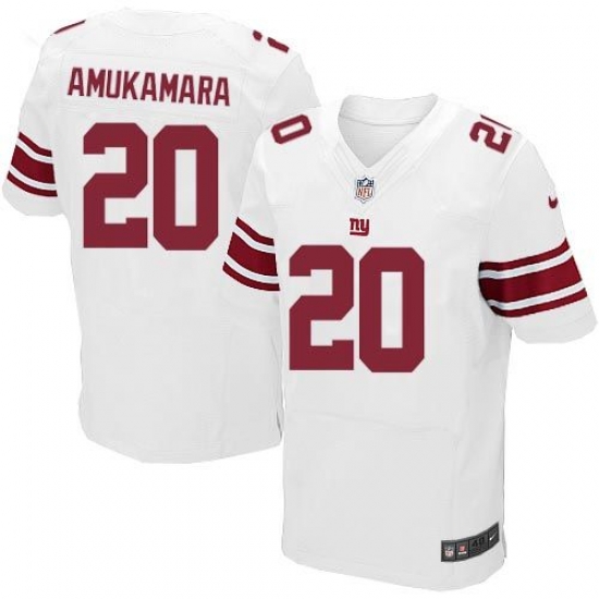 Nike New York Giants #20 Prince Amukamara White Men 27s Stitched NFL Elite Jersey Nike New York Giants #20 Prince Amukamara White Men 27s Stitched NFL Elite Jersey