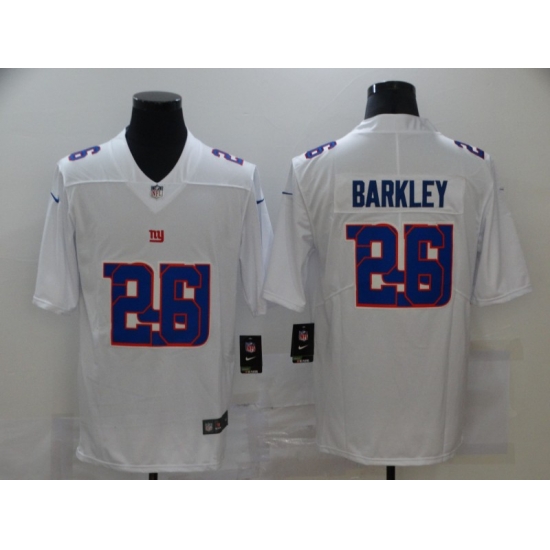 Nike New York Giants 26 Saquon Barkley White Shadow Logo Limited Jersey Nike New York Giants 26 Saquon Barkley White Shadow Logo Limited Jersey