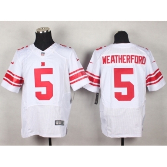Nike New York Giants 5 Steve Weatherford white Elite NFL Jersey Nike New York Giants 5 Steve Weatherford white Elite NFL Jersey