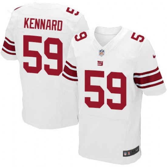 Nike New York Giants #59 Devon Kennard White Men 27s Stitched NFL Elite Jersey Nike New York Giants #59 Devon Kennard White Men 27s Stitched NFL Elite Jersey