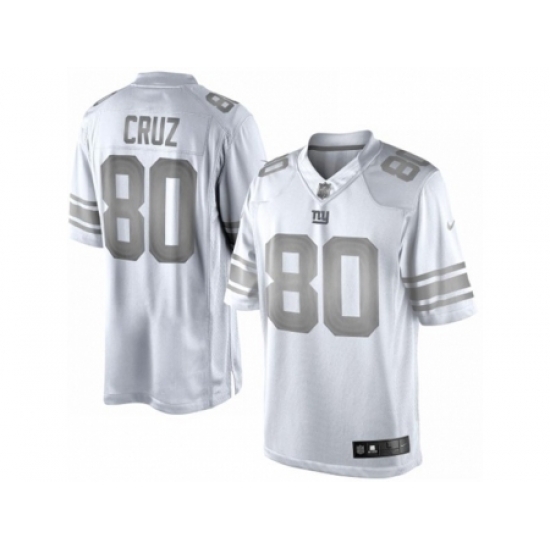 Nike New York Giants 80 Victor Cruz White Limited Platinum NFL Jersey Nike New York Giants 80 Victor Cruz White Limited Platinum NFL Jersey