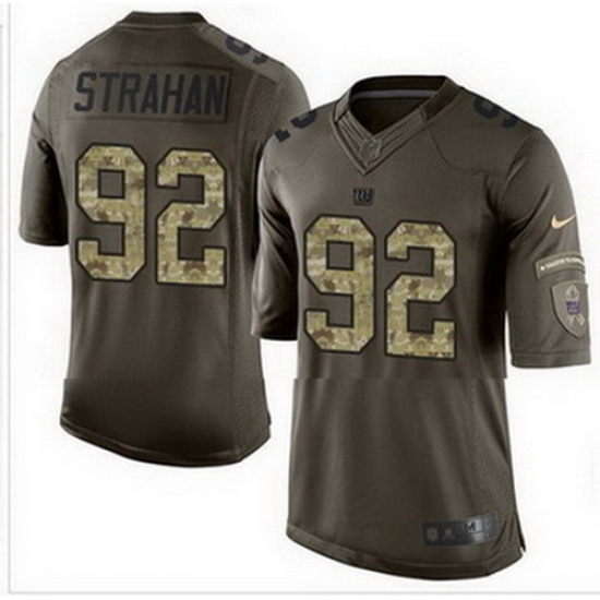 Nike New York Giants #92 Michael Strahan Green Mens Stitched NFL Limited Salute to Service Jersey Nike New York Giants #92 Michael Strahan Green Mens Stitched NFL Limited Salute to Service Jersey