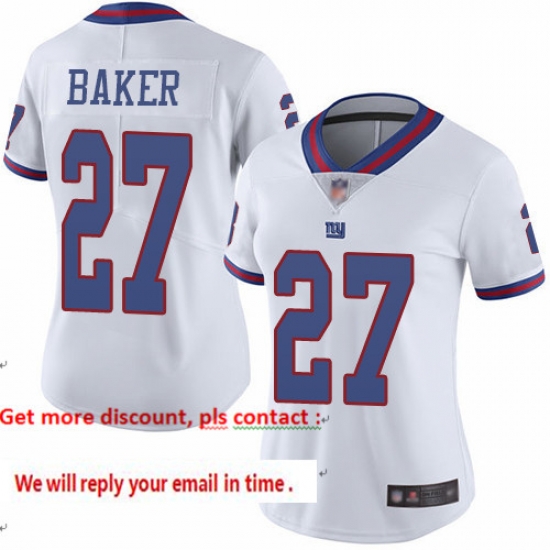 Giants 27 Deandre Baker White Women Stitched Football Limited Rush Jersey Giants 27 Deandre Baker White Women Stitched Football Limited Rush Jersey