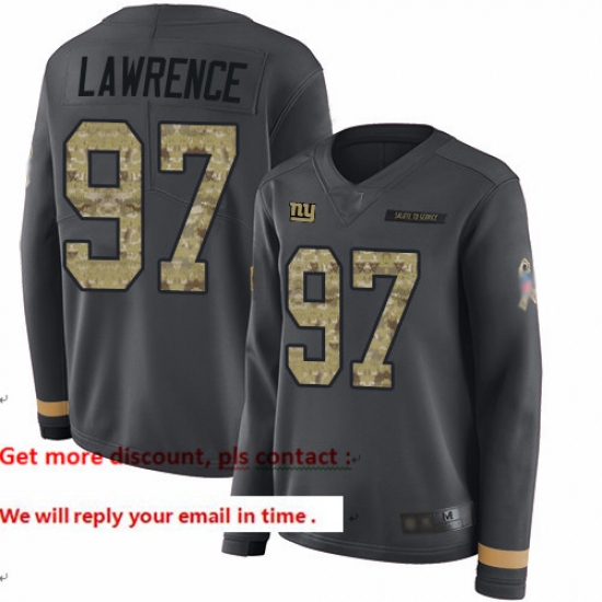 Giants 97 Dexter Lawrence Anthracite Salute to Service Women Stitched Football Limited Therma Long Sleeve Jersey Giants 97 Dexter Lawrence Anthracite Salute to Service Women Stitched Football Limited Therma Long Sleeve Jersey