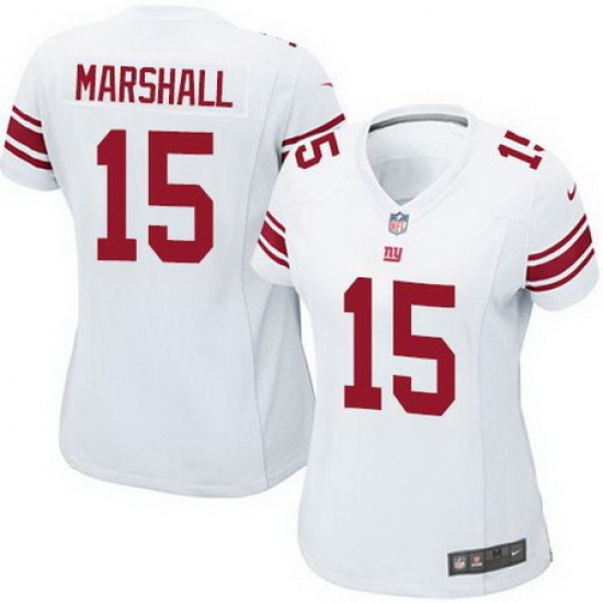 Nike Giants #15 Brandon Marshall White Womens Stitched NFL Elite Jersey Nike Giants #15 Brandon Marshall White Womens Stitched NFL Elite Jersey