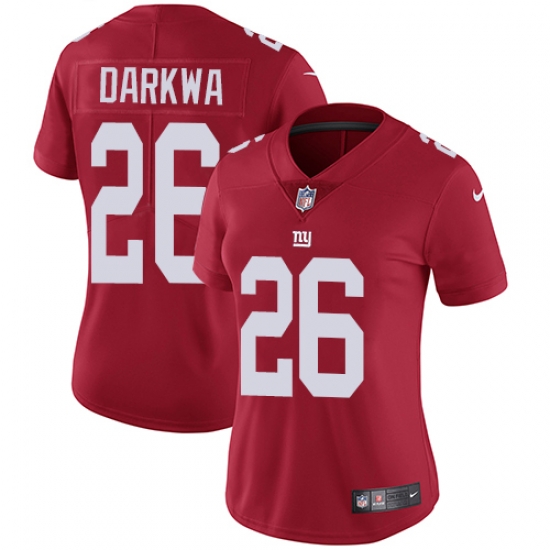 Nike Giants #26 Orleans Darkwa Red Alternate Womens Stitched NFL Vapor Untouchable Limited Jersey Nike Giants #26 Orleans Darkwa Red Alternate Womens Stitched NFL Vapor Untouchable Limited Jersey