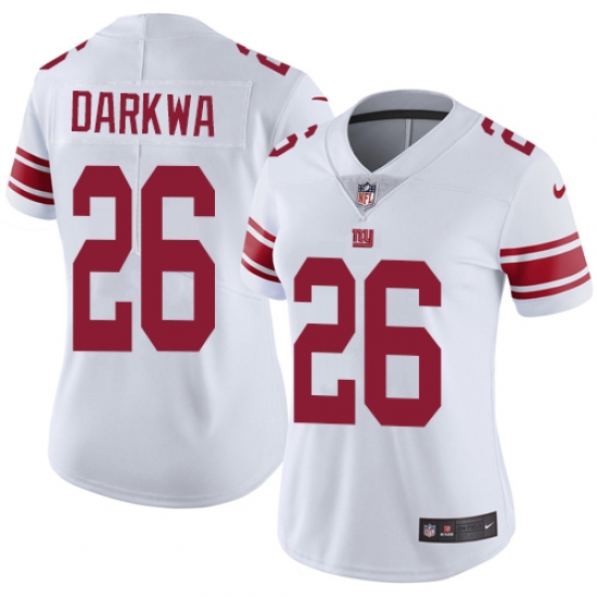 Nike Giants #26 Orleans Darkwa White Womens Stitched NFL Vapor Untouchable Limited Jersey Nike Giants #26 Orleans Darkwa White Womens Stitched NFL Vapor Untouchable Limited Jersey