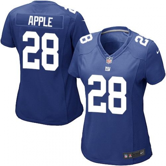 Nike Giants #28 Eli Apple Royal Blue Team Color Women's Stitched NFL Elite Jersey Nike Giants #28 Eli Apple Royal Blue Team Color Women's Stitched NFL Elite Jersey