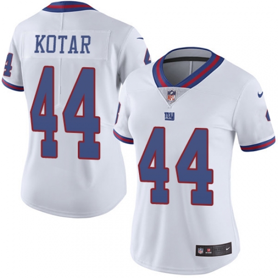 Nike Giants #44 Doug Kotar White Womens Stitched NFL Limited Rush Jersey Nike Giants #44 Doug Kotar White Womens Stitched NFL Limited Rush Jersey