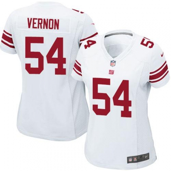 Nike Giants #54 Olivier Vernon White Women's Stitched NFL Elite Jersey Nike Giants #54 Olivier Vernon White Women's Stitched NFL Elite Jersey