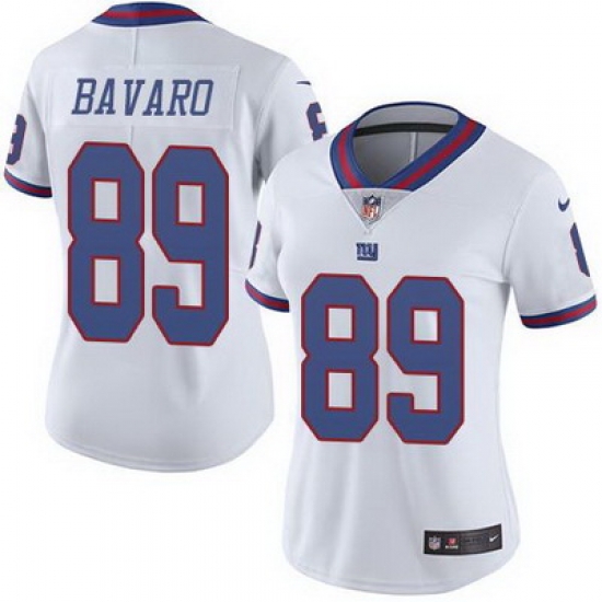Nike Giants #89 Mark Bavaro White Womens Stitched NFL Limited Rush Jersey Nike Giants #89 Mark Bavaro White Womens Stitched NFL Limited Rush Jersey