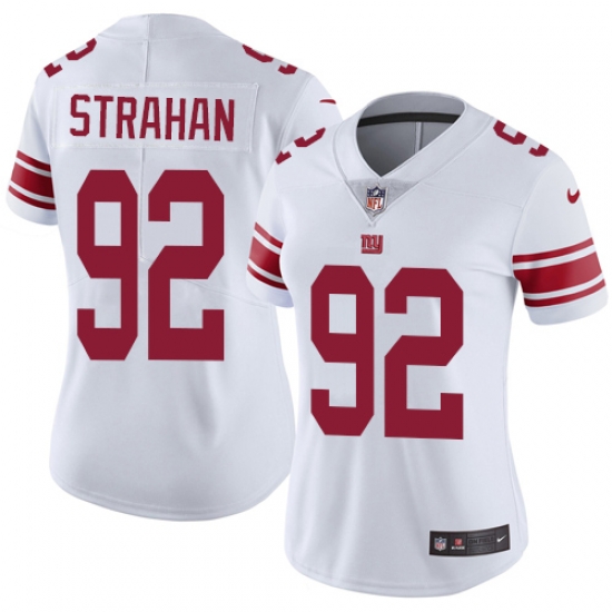 Nike Giants #92 Michael Strahan White Womens Stitched NFL Vapor Untouchable Limited Jersey Nike Giants #92 Michael Strahan White Womens Stitched NFL Vapor Untouchable Limited Jersey
