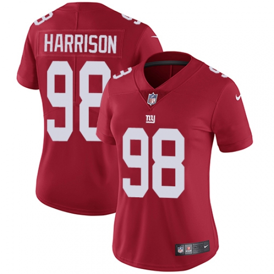 Nike Giants #98 Damon Harrison Red Alternate Womens Stitched NFL Vapor Untouchable Limited Jersey Nike Giants #98 Damon Harrison Red Alternate Womens Stitched NFL Vapor Untouchable Limited Jersey