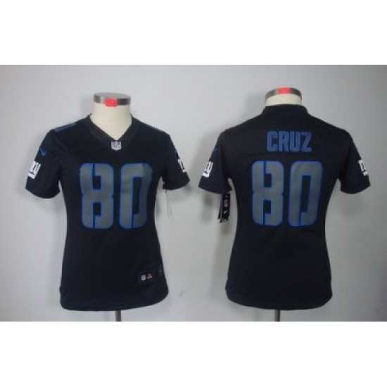 Women NEW NFL New York Giants #80 Victor Cruz black jerseys(impact limited) Women NEW NFL New York Giants #80 Victor Cruz black jerseys(impact limited)