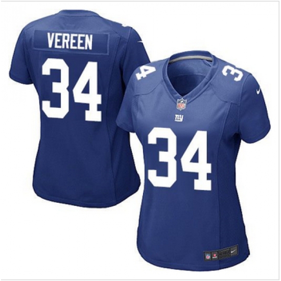 Women New Giants #34 Shane Vereen Royal Blue Team Color Stitched NFL Elite Jersey Women New Giants #34 Shane Vereen Royal Blue Team Color Stitched NFL Elite Jersey