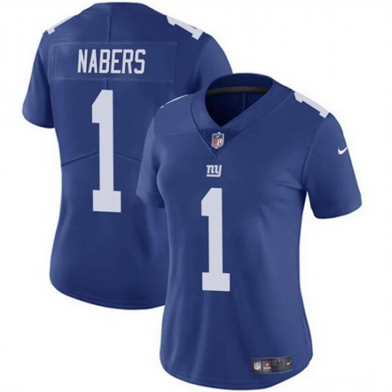 Women New York Giants 1 Malik Nabers Blue Vapor Stitched Jersey Women New York Giants 1 Malik Nabers Blue Vapor Stitched Jersey
