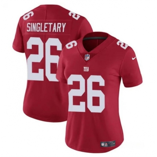 Women New York Giants 26 Devin Singletary Red Vapor Stitched Jersey Women New York Giants 26 Devin Singletary Red Vapor Stitched Jersey