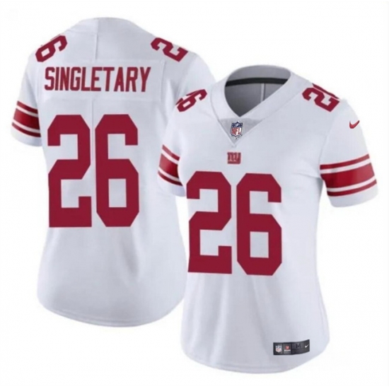 Women New York Giants 26 Devin Singletary White Vapor Stitched Jersey Women New York Giants 26 Devin Singletary White Vapor Stitched Jersey