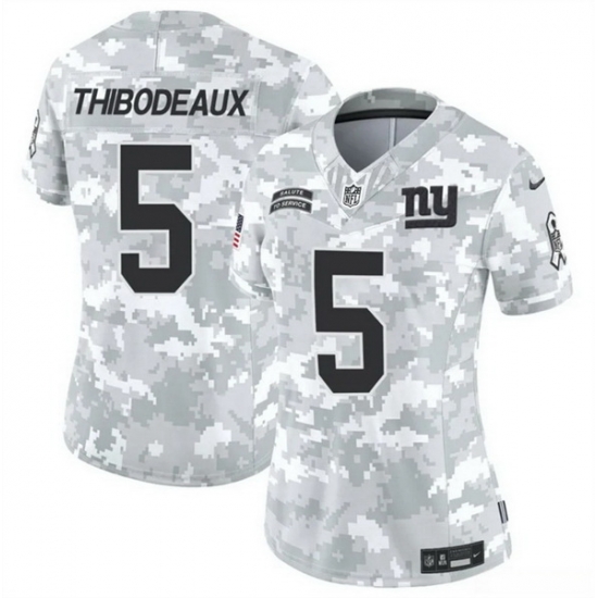 Women New York Giants 5 Kayvon Thibodeaux 2024 F U S E Arctic Camo Salute To Service Limited Stitched Football Jersey Women New York Giants 5 Kayvon Thibodeaux 2024 F U S E Arctic Camo Salute To Service Limited Stitched Football Jersey