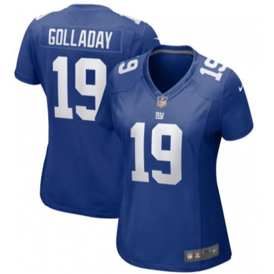Women Nike New York Giants 19 Kenny Golladay Blue Stitched NFL Vapor Untouchable Limited Jersey Women Nike New York Giants 19 Kenny Golladay Blue Stitched NFL Vapor Untouchable Limited Jersey
