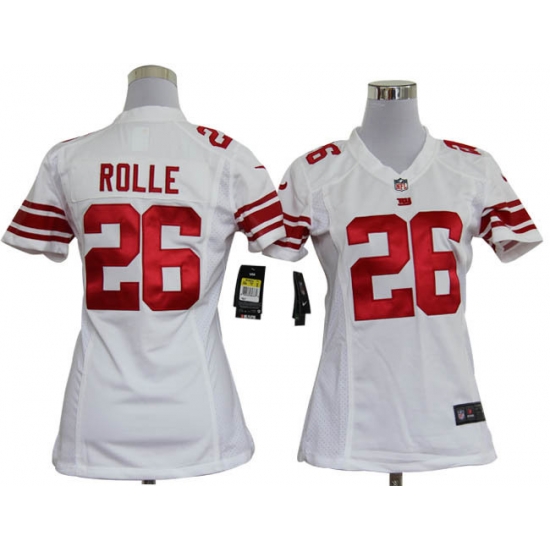 Women Nike New York Giants 26 Antrel Rolle White Jerseys Women Nike New York Giants 26 Antrel Rolle White Jerseys