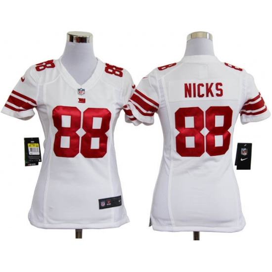 Women Nike New York Giants 88 Hakeem Nicks White Jerseys Women Nike New York Giants 88 Hakeem Nicks White Jerseys