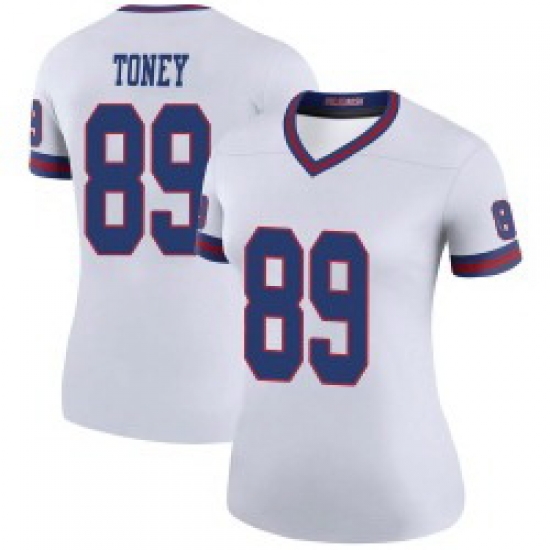 Women Nike New York Giants 89 Kadarius Toney White Rush Stitched NFL Jersey Women Nike New York Giants 89 Kadarius Toney White Rush Stitched NFL Jersey