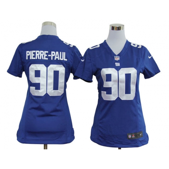 Women Nike New York Giants 90 Pierre-Paul Blue Nike NFL Jerseys Women Nike New York Giants 90 Pierre-Paul Blue Nike NFL Jerseys