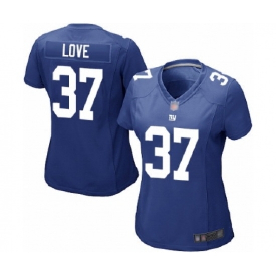 Women York Giants #37 Julian Love Blue Vapor Untouchable Limited Player Football Jersey Women York Giants #37 Julian Love Blue Vapor Untouchable Limited Player Football Jersey