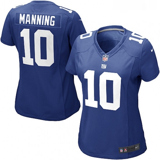Womens Nike New York Giants 10 Eli Manning Game Royal Blue Team Color NFL Jersey Womens Nike New York Giants 10 Eli Manning Game Royal Blue Team Color NFL Jersey