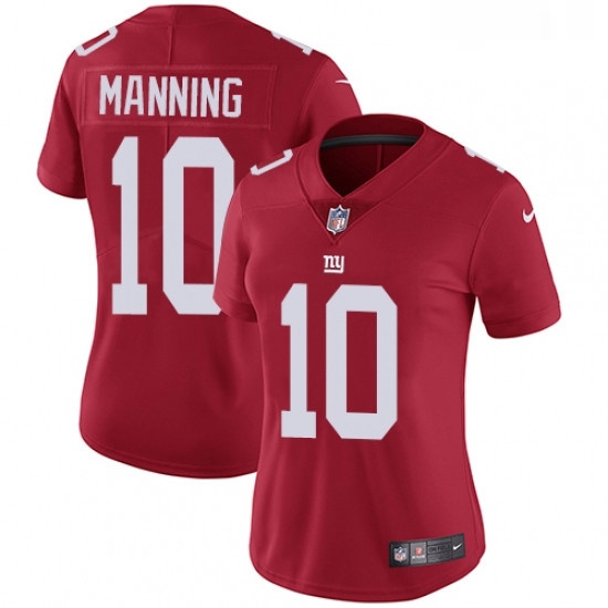Womens Nike New York Giants 10 Eli Manning Red Alternate Vapor Untouchable Limited Player NFL Jersey Womens Nike New York Giants 10 Eli Manning Red Alternate Vapor Untouchable Limited Player NFL Jersey