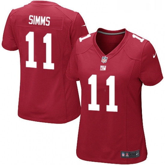 Womens Nike New York Giants 11 Phil Simms Game Red Alternate NFL Jersey Womens Nike New York Giants 11 Phil Simms Game Red Alternate NFL Jersey