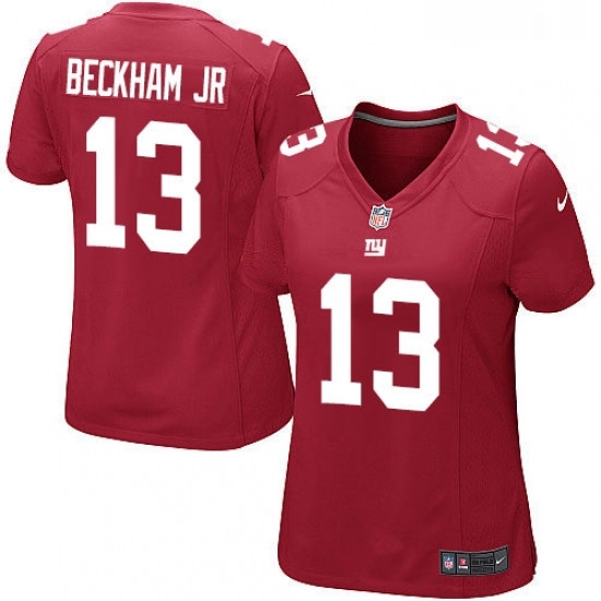 Womens Nike New York Giants 13 Odell Beckham Jr Game Red Alternate NFL Jersey Womens Nike New York Giants 13 Odell Beckham Jr Game Red Alternate NFL Jersey
