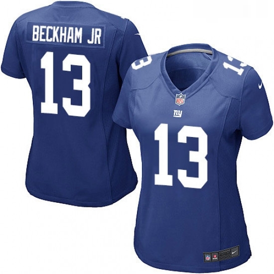 Womens Nike New York Giants 13 Odell Beckham Jr Game Royal Blue Team Color NFL Jersey Womens Nike New York Giants 13 Odell Beckham Jr Game Royal Blue Team Color NFL Jersey