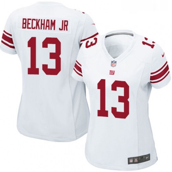 Womens Nike New York Giants 13 Odell Beckham Jr Game White NFL Jersey Womens Nike New York Giants 13 Odell Beckham Jr Game White NFL Jersey