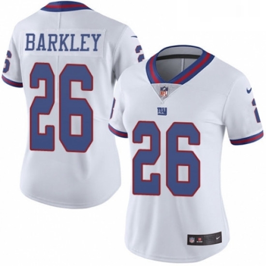 Womens Nike New York Giants 26 Saquon Barkley Limited White Rush Vapor Untouchable NFL Jersey Womens Nike New York Giants 26 Saquon Barkley Limited White Rush Vapor Untouchable NFL Jersey
