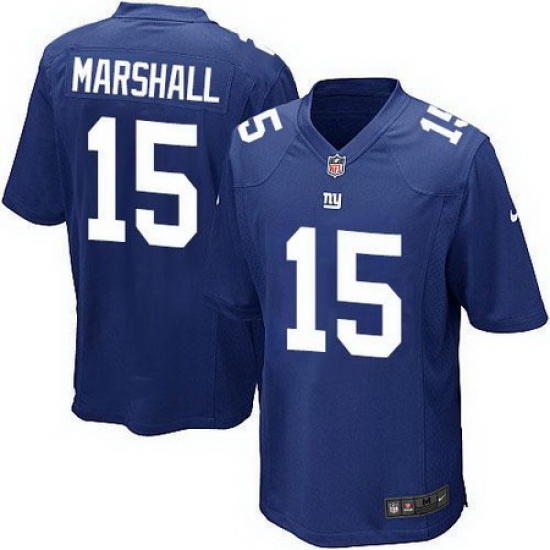 Nike Giants #15 Brandon Marshall Royal Blue Team Color Youth Stitched NFL Elite Jersey Nike Giants #15 Brandon Marshall Royal Blue Team Color Youth Stitched NFL Elite Jersey
