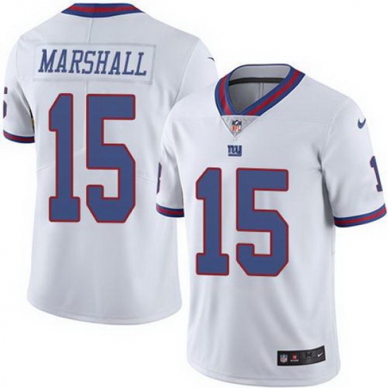 Nike Giants #15 Brandon Marshall White Youth Stitched NFL Limited Rush Jersey Nike Giants #15 Brandon Marshall White Youth Stitched NFL Limited Rush Jersey
