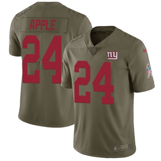 Youth Nike Giants #24 Eli Apple Olive Stitched NFL Limited 2017 Salute to Service Jersey Youth Nike Giants #24 Eli Apple Olive Stitched NFL Limited 2017 Salute to Service Jersey