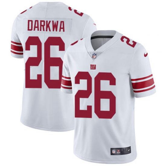 Youth Nike Giants #26 Orleans Darkwa White Stitched NFL Vapor Untouchable Limited Jersey Youth Nike Giants #26 Orleans Darkwa White Stitched NFL Vapor Untouchable Limited Jersey