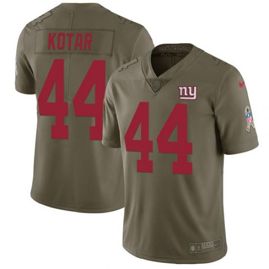 Youth Nike Giants #44 Doug Kotar Olive Stitched NFL Limited 2017 Salute to Service Jersey Youth Nike Giants #44 Doug Kotar Olive Stitched NFL Limited 2017 Salute to Service Jersey