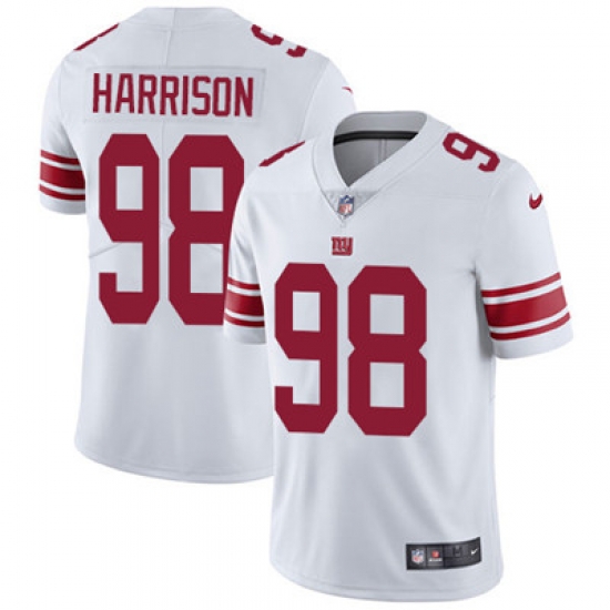 Youth Nike Giants #98 Damon Harrison White Stitched NFL Vapor Untouchable Limited Jersey Youth Nike Giants #98 Damon Harrison White Stitched NFL Vapor Untouchable Limited Jersey