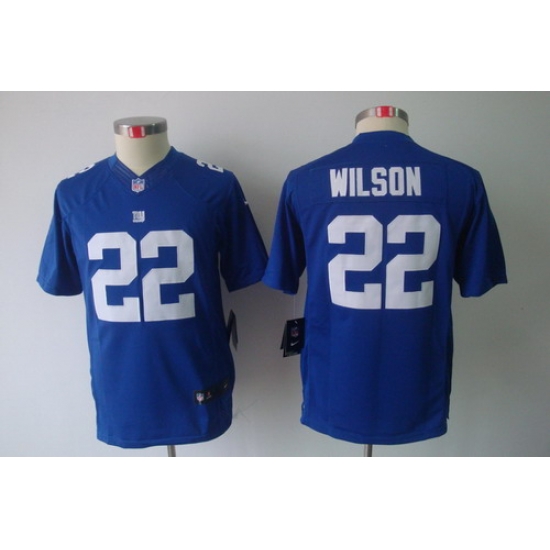 Youth Nike New York Giants 22 Wilson Blue Limited Jerseys Youth Nike New York Giants 22 Wilson Blue Limited Jerseys