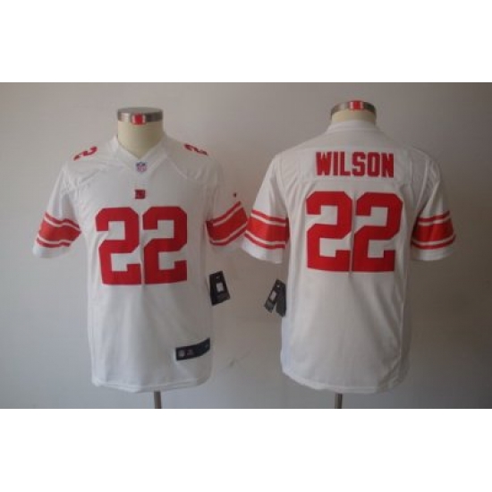 Youth Nike New York Giants 22 Wilson White Limited Jerseys Youth Nike New York Giants 22 Wilson White Limited Jerseys