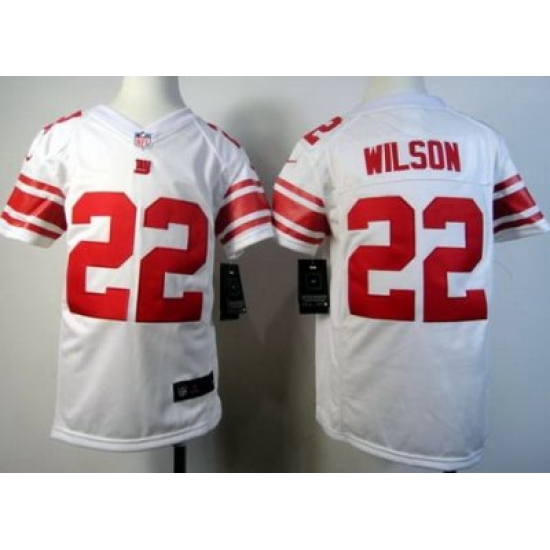 Youth Nike New York Giants 22 Wilson White Nike NFL Jerseys Youth Nike New York Giants 22 Wilson White Nike NFL Jerseys