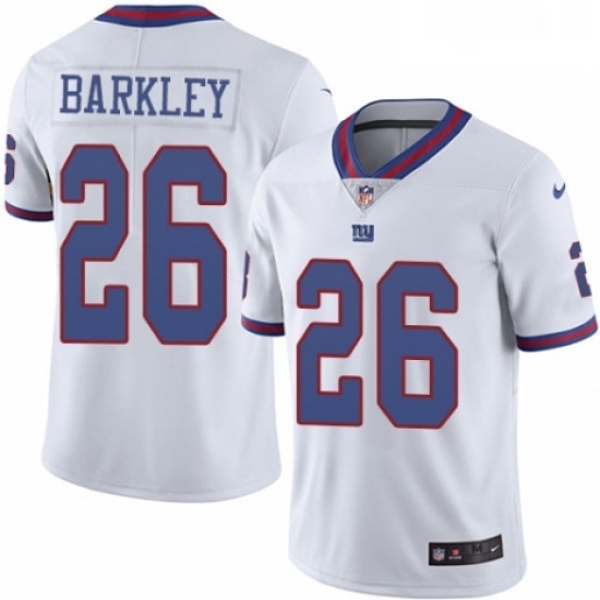 Youth Nike New York Giants 26 Saquon Barkley Limited White Rush Vapor Untouchable NFL Jersey Youth Nike New York Giants 26 Saquon Barkley Limited White Rush Vapor Untouchable NFL Jersey