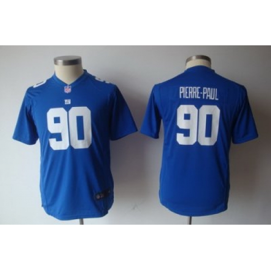 Youth Nike New York Giants 90# Jason Pierre-Paul Blue Jerseys Youth Nike New York Giants 90# Jason Pierre-Paul Blue Jerseys